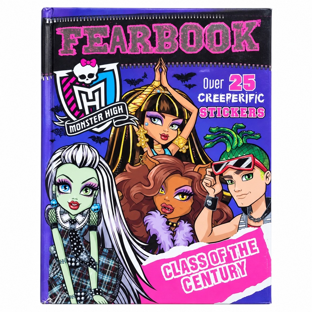 Monster High Fearbook Class of the Century Hardcover Book Stickers Excellent